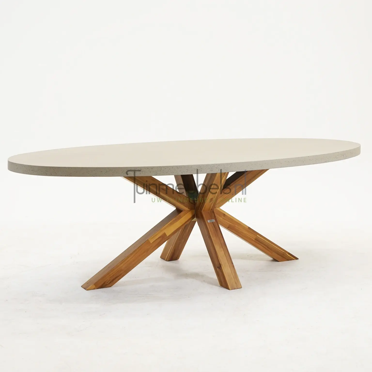 Brumby ovale tafel 240 x 115cm met houten onderstel Top Merken Winkel